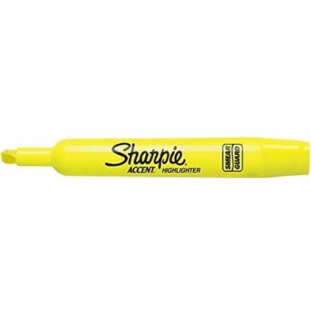 Sharpie Highlighter - Tank - Chisel Marker Point - Fluorescent Yellow Ink - 1 Each