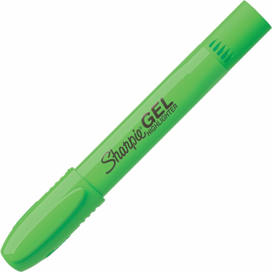 Sharpie Gel Highlighter - Bullet Marker Point - Fluorescent Blue, Fluorescent Green, Fluorescent Orange, Fluorescent Pink, Fluorescent Yellow Ink - Gel-based - 5 / Set