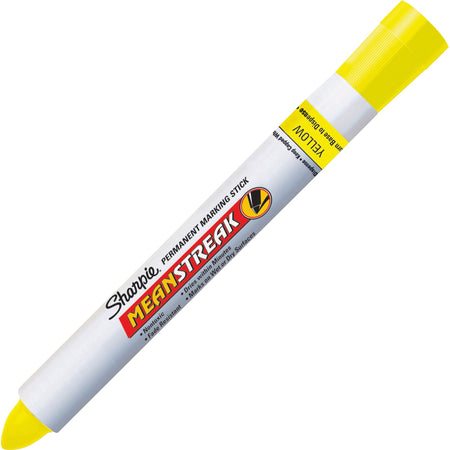 Sharpie Mean Streak Permanent Marking Stick - Broad Bullet Marker Point - Yellow Ink - 1 Each