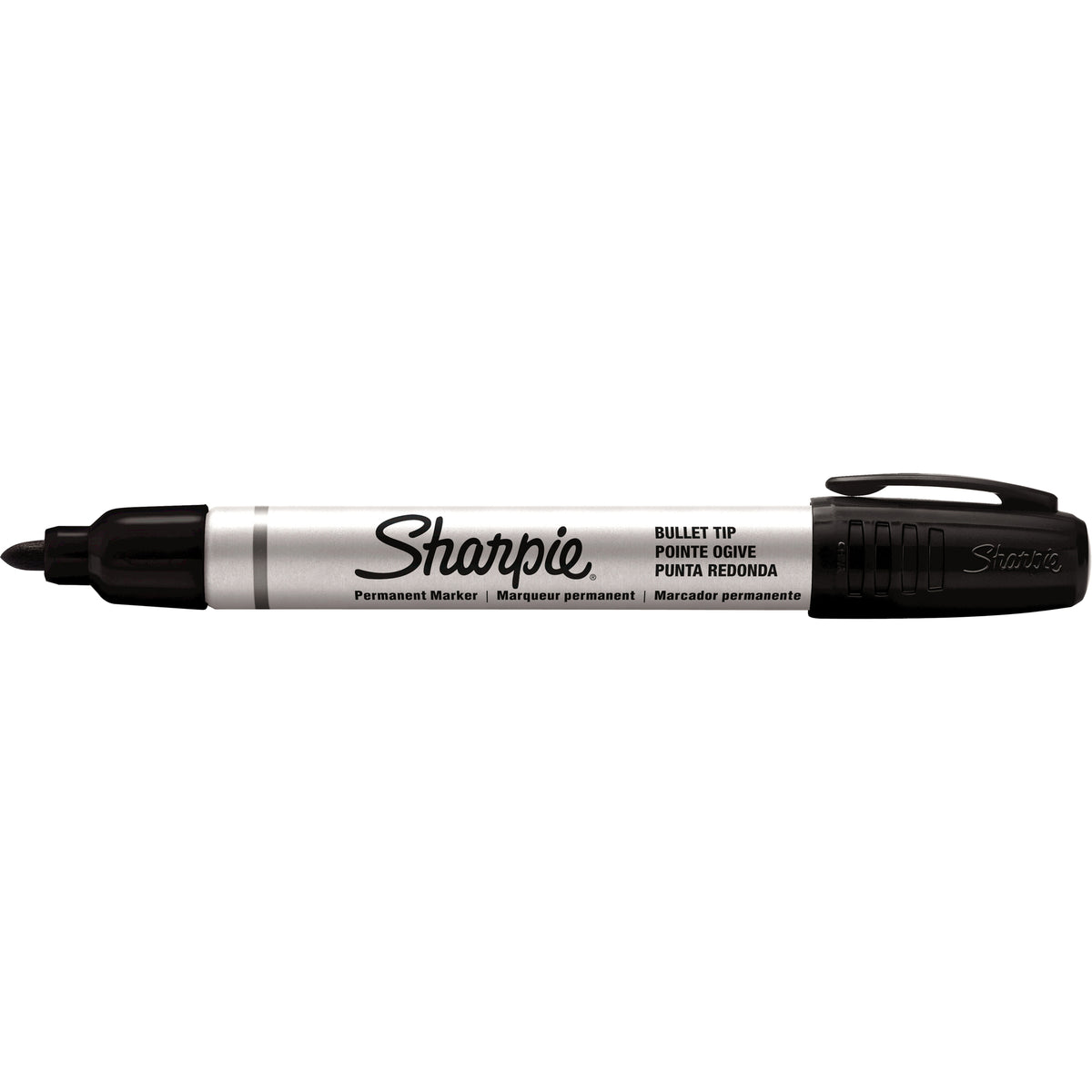 Sharpie Pro Permanent Marker - Bullet Marker Point - Black Ink - Metal Barrel - 1 Dozen