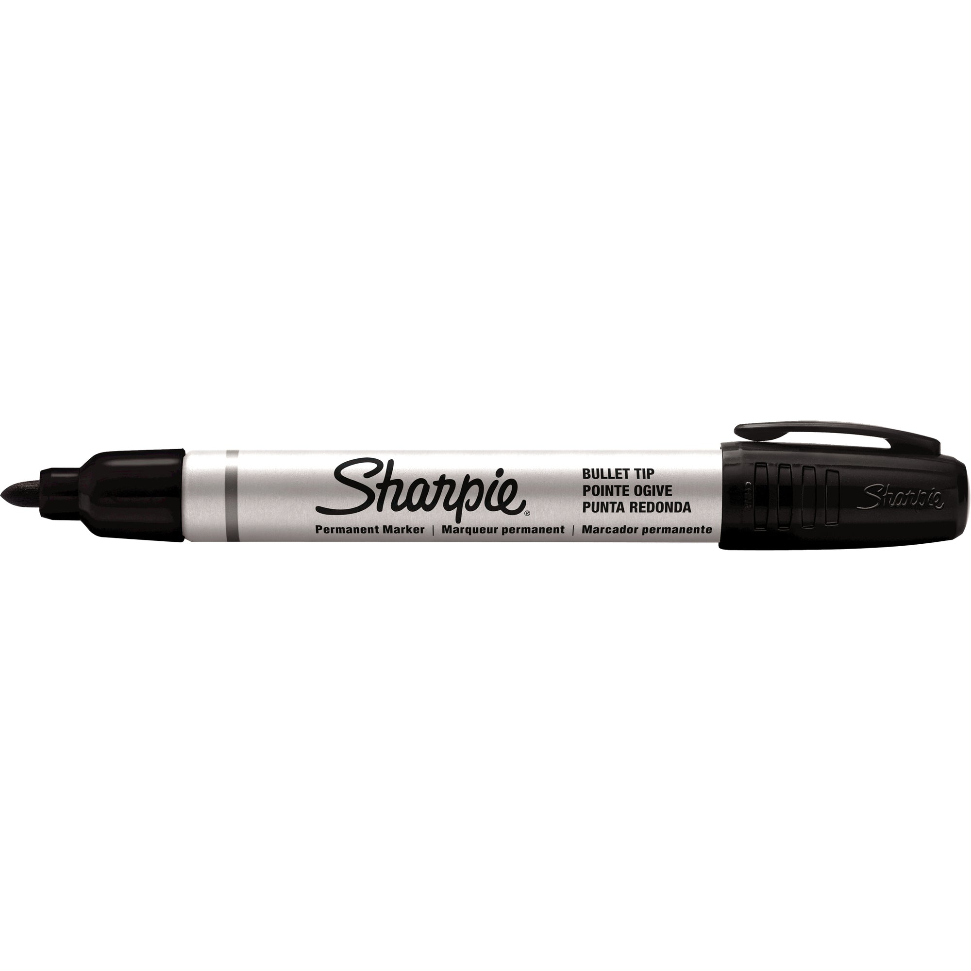 Sharpie Pro Permanent Marker - Bullet Marker Point - Black Ink - Metal Barrel - 1 Dozen