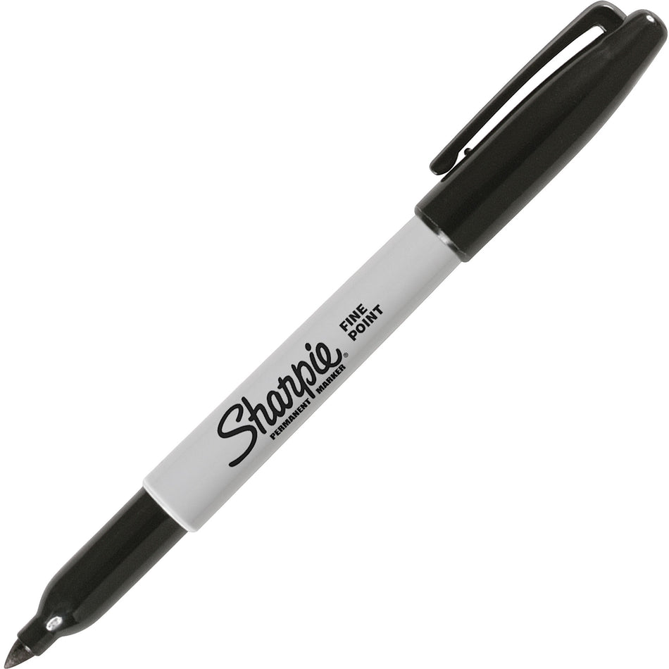 Sharpie Fine Point Permanent Ink Marker - Fine Marker Point - Black Ink - Alcohol Based - 1 Each