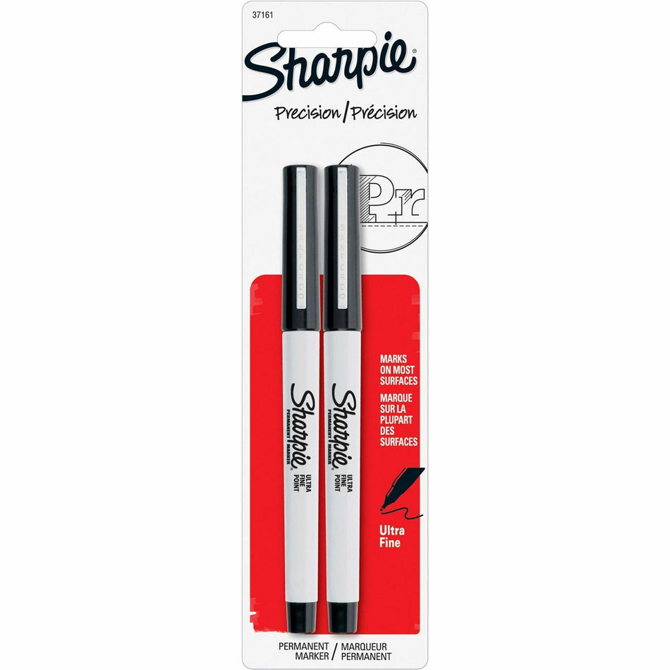 Sharpie Ultra Fine Point Permanent Marker - Ultra Fine Marker Point - Black Ink - 2 / Pack