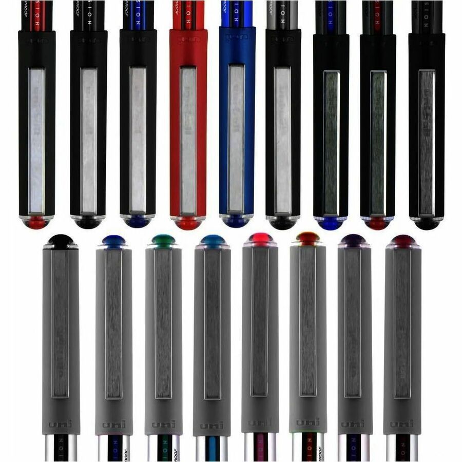 uniball&#8482; Vision Rollerball Pens - 0.7 mm Fine Pen Point - Black Ink - Pigment-based - 1 Each