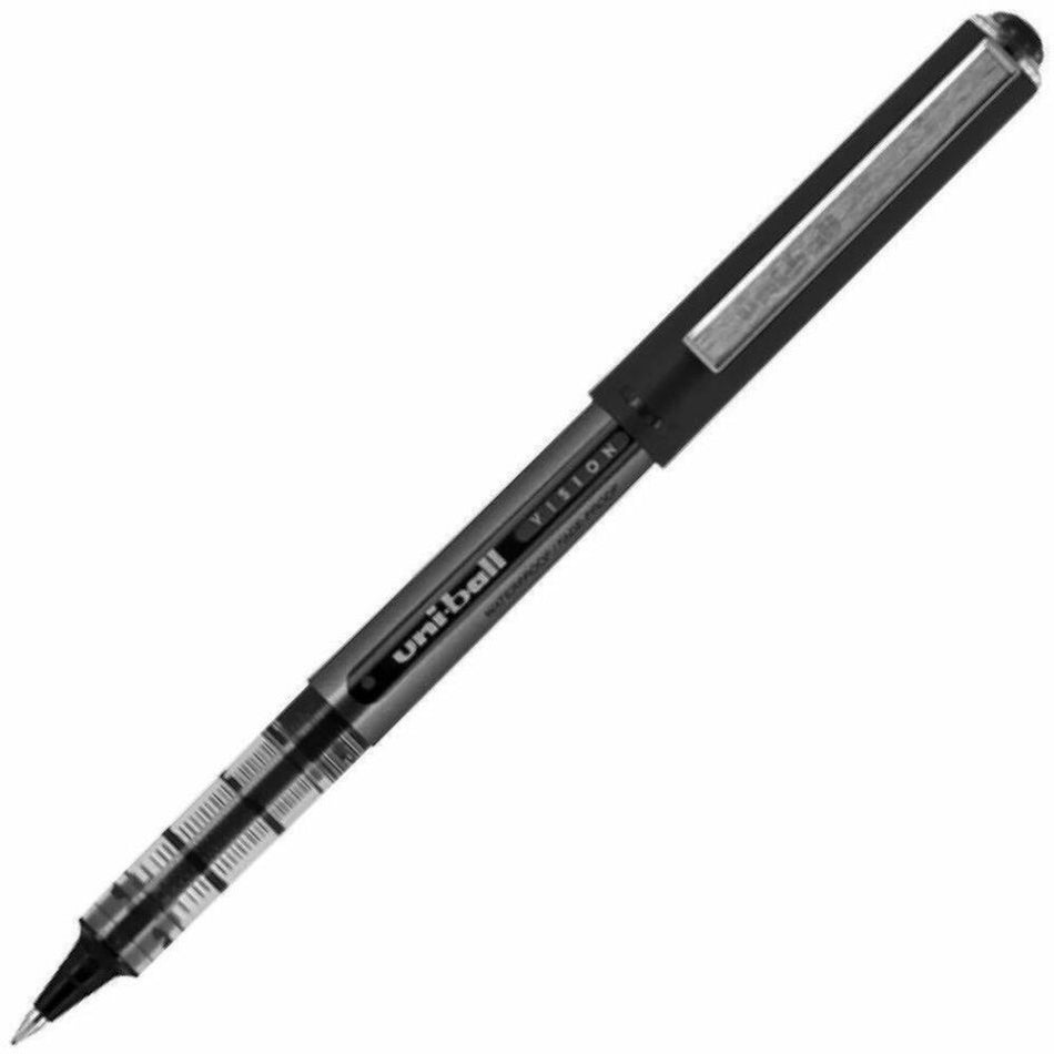 uniball&#8482; Vision Rollerball Pens - 0.7 mm Fine Pen Point - Black Ink - Pigment-based - 1 Each