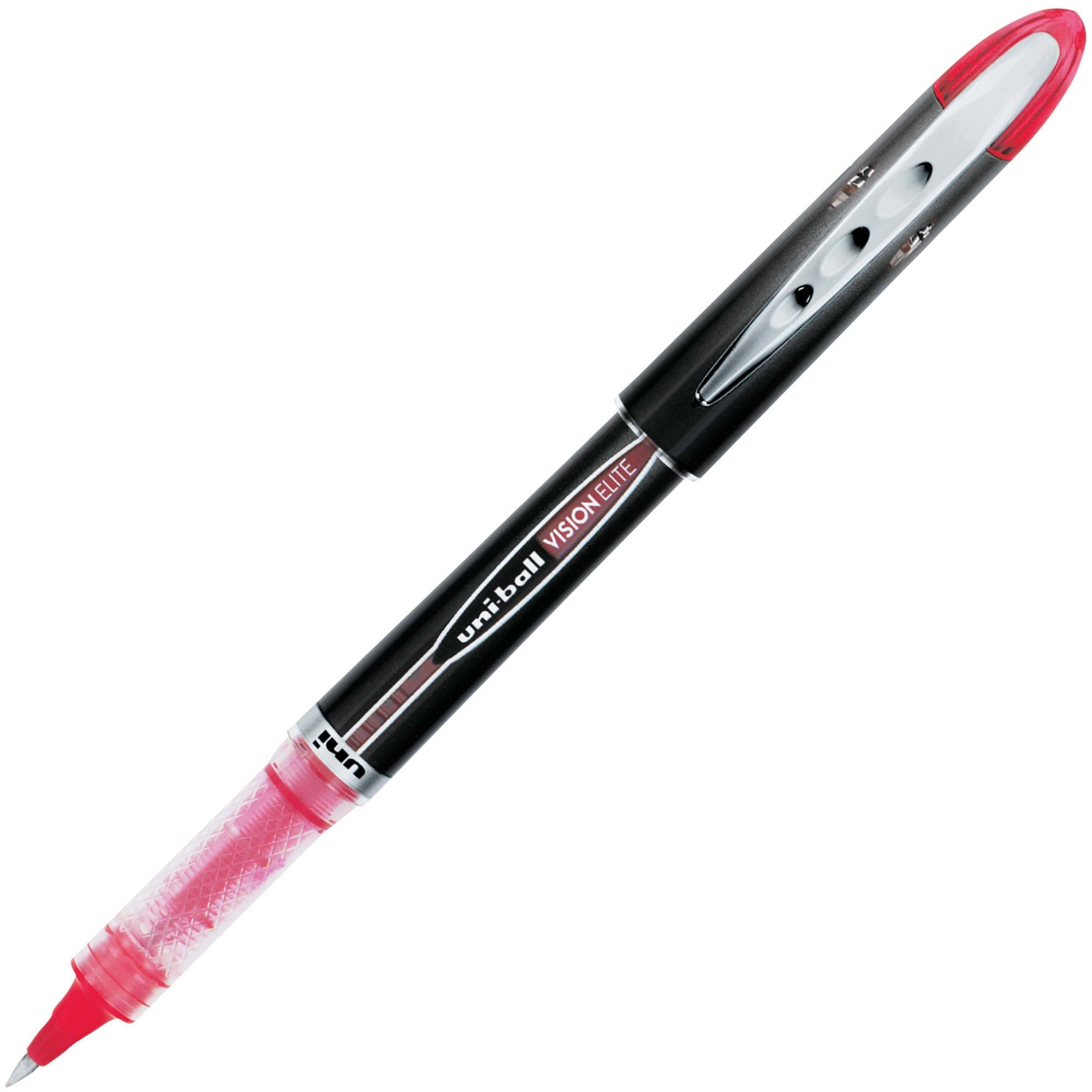 uniball&#8482; Vision Elite Rollerball Pen - 0.5 mm Micro Pen Point - Red Ink - Pigment-based - 1 Each