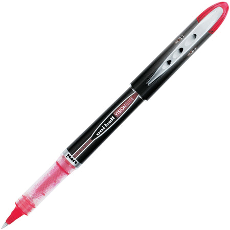uniball&#8482; Vision Elite Rollerball Pen - 0.5 mm Micro Pen Point - Red Ink - Pigment-based - 1 Each