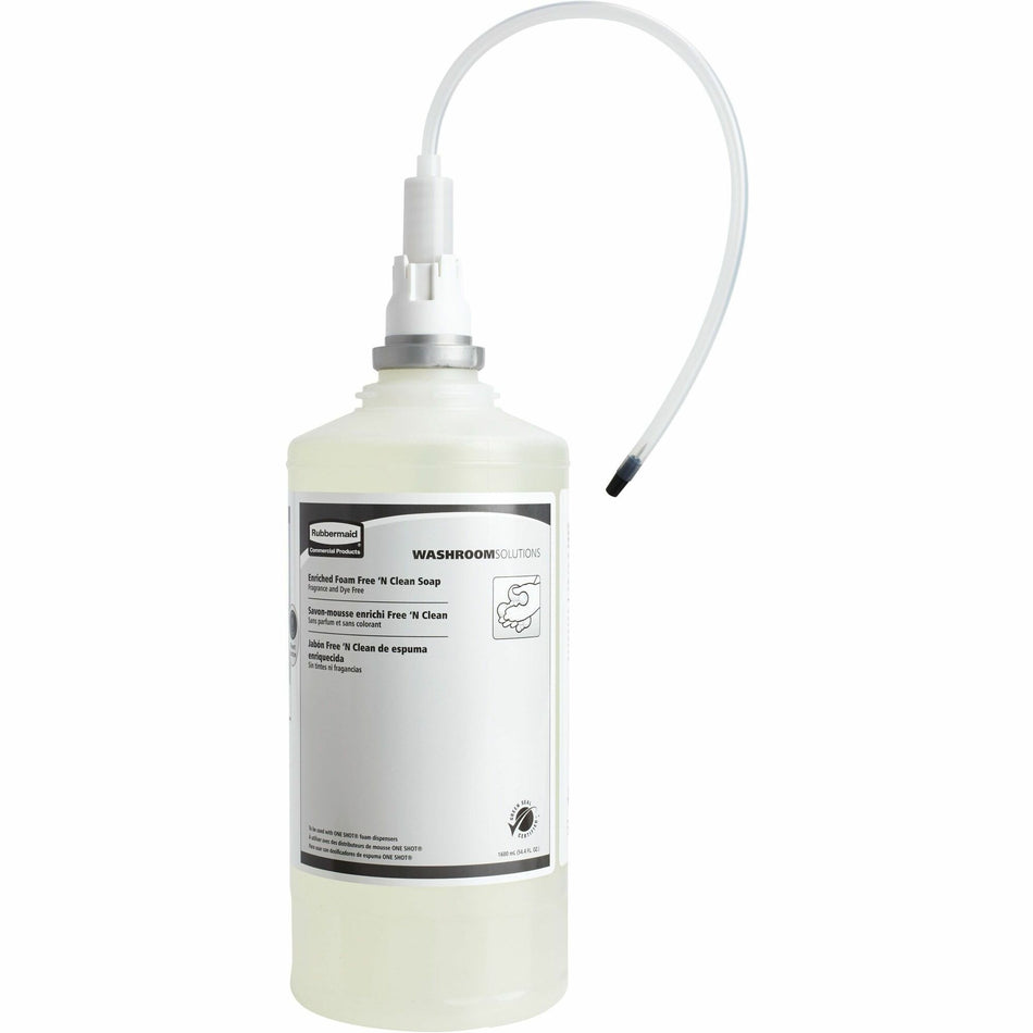 Rubbermaid Commercial Foam Free 'N Clean Soap Refill - Fragrance-free Scent - 1.69 quart - Hand - Clear - pH Balanced, Dye-free, Hygienic - 4 / Carton