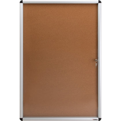 Lorell 36x24 Enclosed Cork Bulletin Board: Lockable Resilient & Durable - Boards