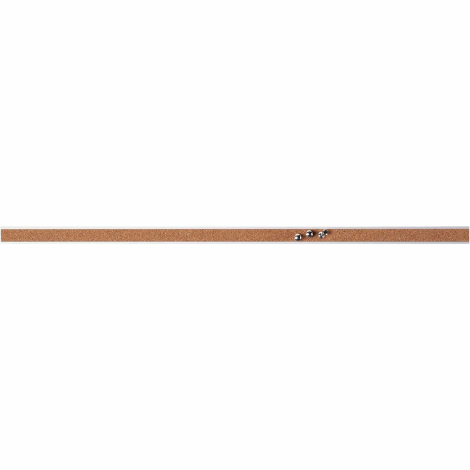 Lorell Cork Strip Bulletin Bar - 24" Board Width - Cork Surface - Self-healing, Fade Resistant, Self-sealing - Anodized Aluminum Frame - 1 Each