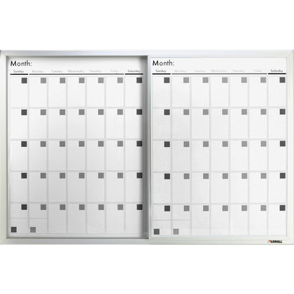 Lorell Magnetic Dry-Erase Calendar Board - 36x24 - Frost Surface - Boards