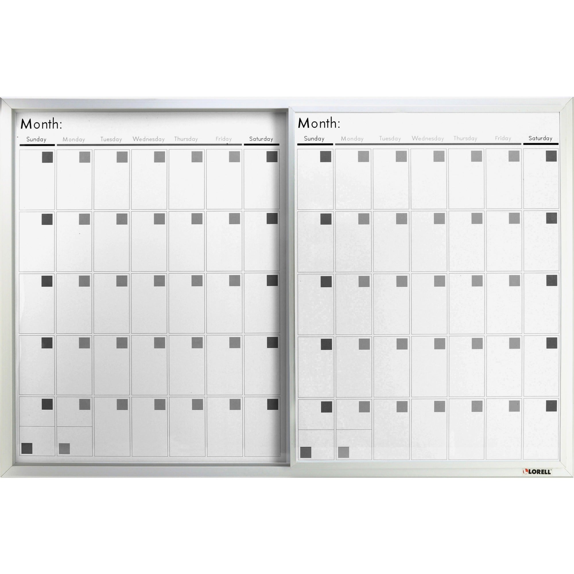Lorell Magnetic Dry-Erase Calendar Board - 2000