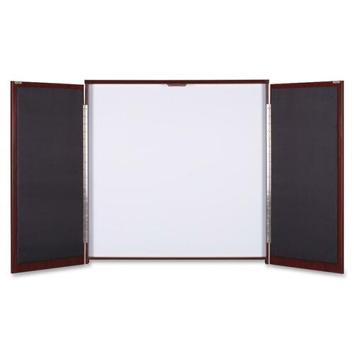 Lorell Dry-erase Whiteboard Presentation Cabinet - Hinged Door - 47.3" Height x 47.3" Width x 4.8" Depth - 1 Each