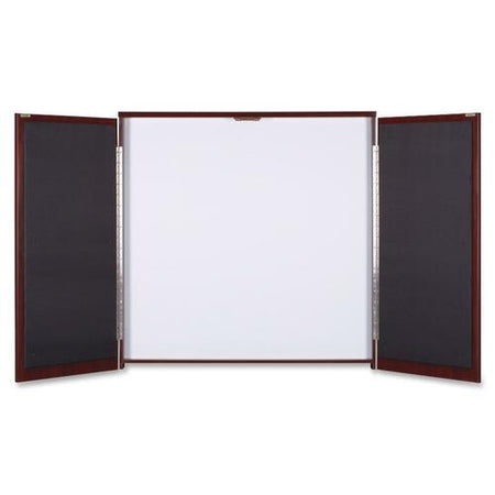 Lorell Dry-erase Whiteboard Presentation Cabinet - Hinged Door - 47.3" Height x 47.3" Width x 4.8" Depth - 1 Each