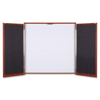 Lorell Whiteboard Presentation Cabinet: Hinged Door 47.3’’ x - Organize Your Space - Combo Boards