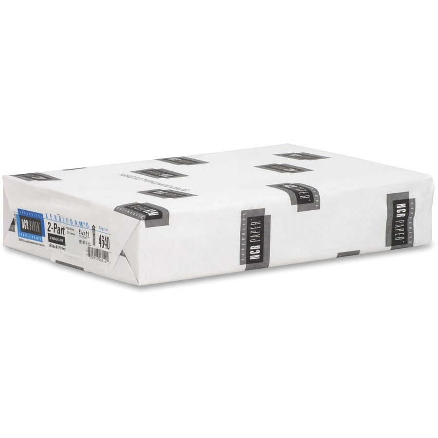 NCR Paper Xero/Form II Carbonless Paper Sheets - White/Yellow - Letter - 8 1/2" x 11" - Smooth - Pre-punched, Flexible, Precollated - White, Canary - 2/Set - 250 / Pack