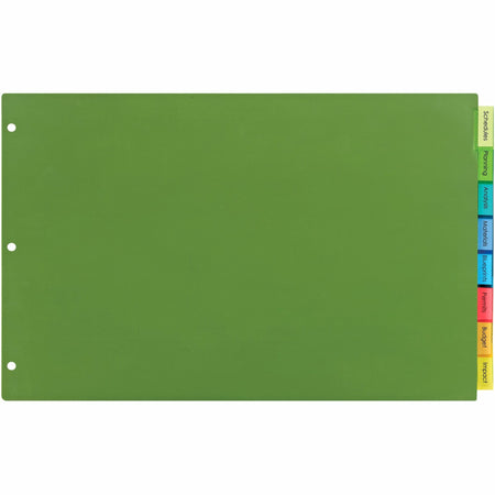 Avery® Big Tab Index Divider - 8 x Divider(s) - Write-on, Print-on Tab(s) - 8 - 8 Tab(s)/Set - 11" Divider Width x 17" Divider Length - 3 Hole Punched - Multicolor Plastic Divider - Multicolor Plastic Tab(s) - 8 / Set