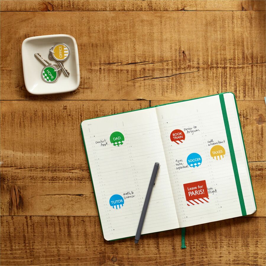 Avery®  Multiuse Removable Labels - 1" Diameter - Removable Adhesive - Round - Inkjet, Laser - White - Paper - Jam Resistant, PVC-free, Removable, Residue-free - 63 / Sheet - 15 Total Sheets - 945 Total Label(s) - 945 / Pack