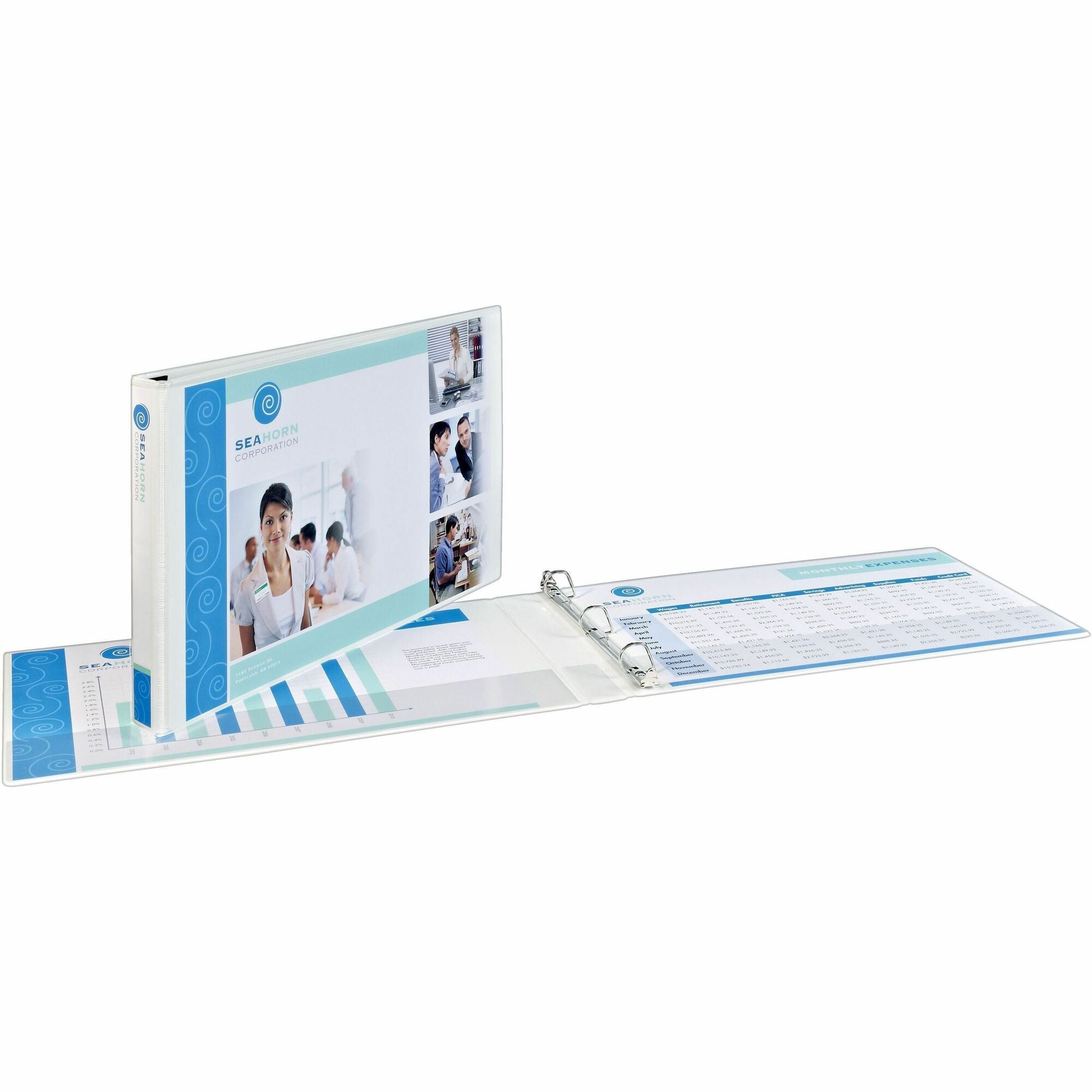 Avery®Heavy-Duty View Binder - 2" Binder Capacity - Tabloid - 11" x 17" Sheet Size - 530 Sheet Capacity - 530 Ring(s) - Fastener(s): Slant Ring - Pocket(s): 2 - Polypropylene - Adhesive, Heavy Duty, Pocket, Recyclable, UV Resistant - 1 Each