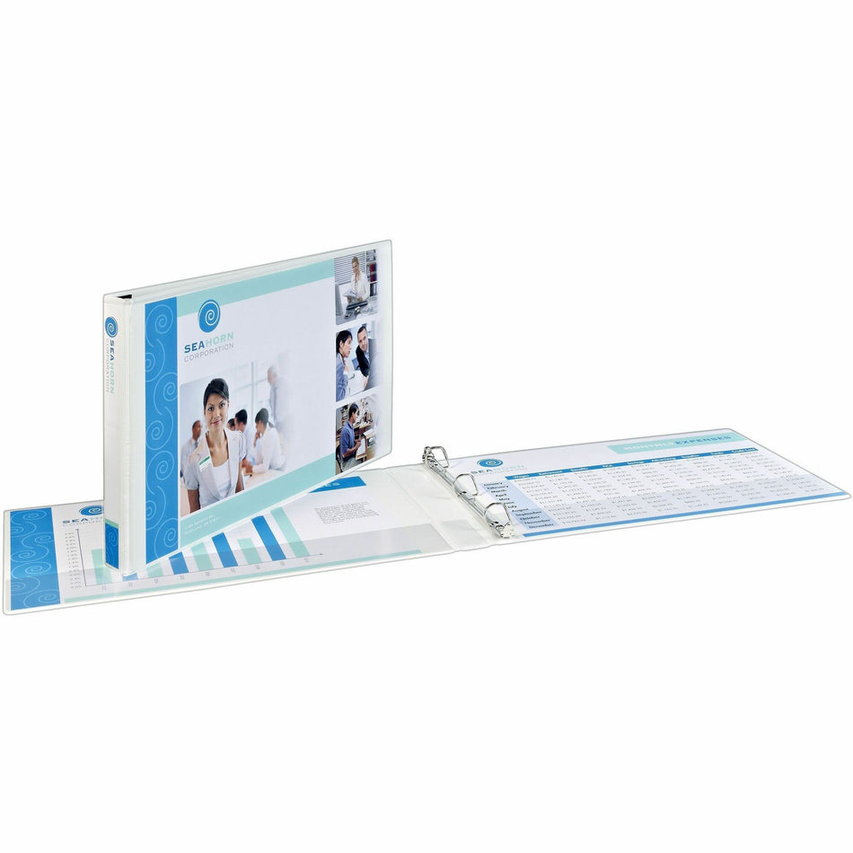 Avery®Heavy-Duty View Binder - 3" Binder Capacity - Tabloid - 11" x 17" Sheet Size - 635 Sheet Capacity - 635 Ring(s) - Fastener(s): Slant Ring - Pocket(s): 2 - Polypropylene - Adhesive, Heavy Duty, Pocket, Recyclable, UV Resistant - 1 Each