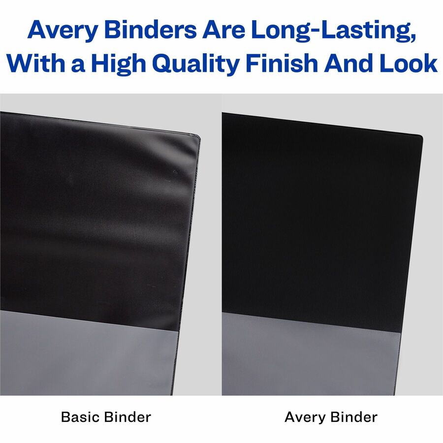 Avery®Heavy-Duty View Binder - 3" Binder Capacity - Tabloid - 11" x 17" Sheet Size - 635 Sheet Capacity - 635 Ring(s) - Fastener(s): Slant Ring - Pocket(s): 2 - Polypropylene - Adhesive, Heavy Duty, Pocket, Recyclable, UV Resistant - 1 Each