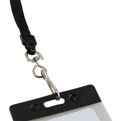 SICURIX Breakaway Lanyard with J-Hook - 36’’ Black - 12 Pack - ID Badges & Supplies