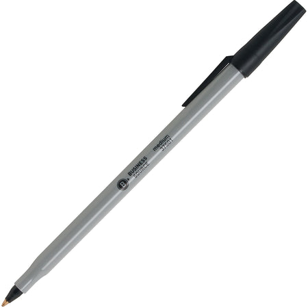 Business Source Bulk Pack Ballpoint Stick Pens - Medium Pen Point - Black Ink - Tungsten Carbide Tip - 60 / Box