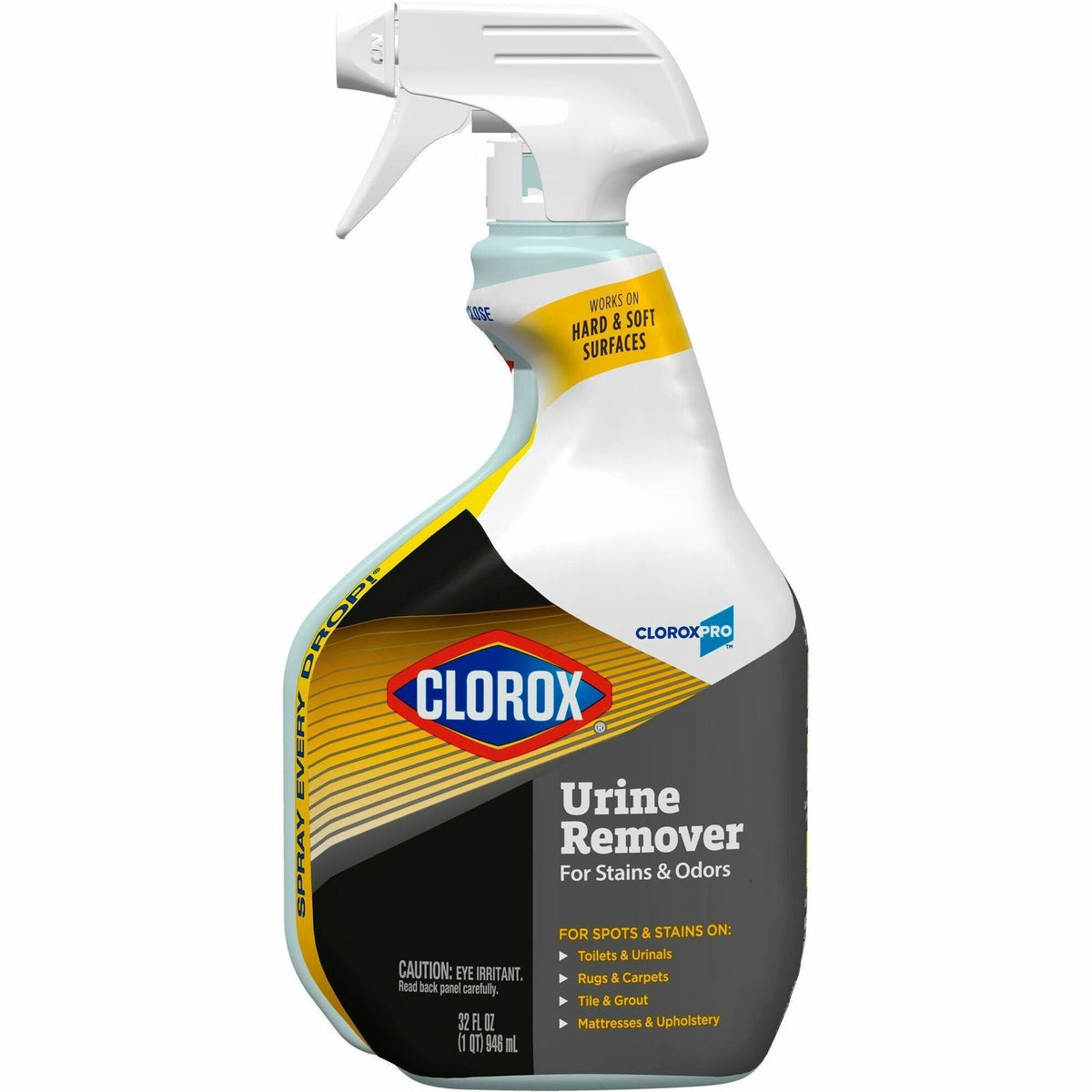 CloroxPro&trade; Urine Remover for Stains and Odors Spray - For Multipurpose - 32 fl oz (1 quart) - Recommended For: Urine Remover, Odor Remover, Stain Remover - Absorbent, Soft - White - 1 Each
