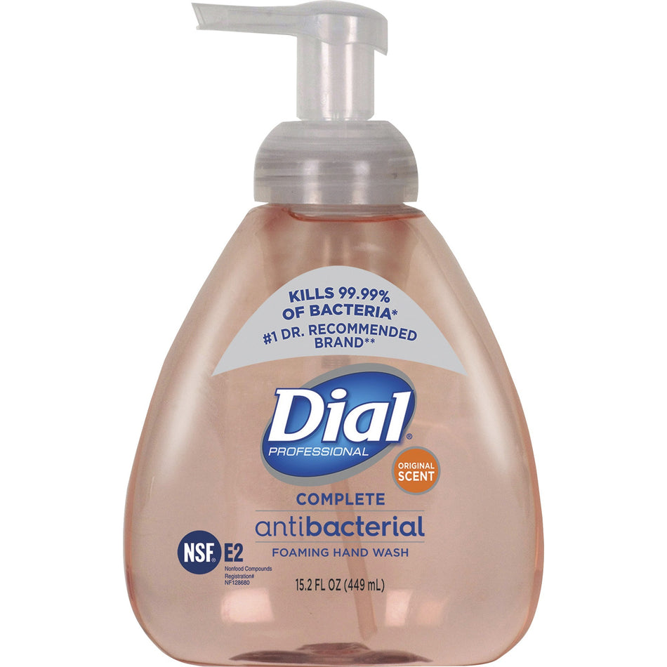 Dial Complete Antibacterial Foaming Hand Wash - Original Scent - 15.20 oz - Pump Bottle Dispenser - Kill Germs - Hand - Antibacterial - Pink - 1 Each