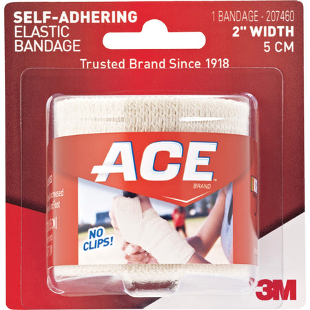 Ace Self-adhering Square Elastic Bandage - 2" Width - Tan - 1 Each