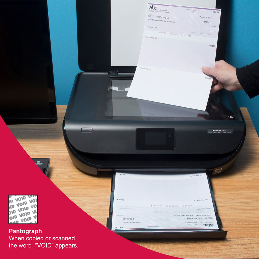 DocuGard Security Business Checks - Letter - 8 1/2" x 11" - 24 lb Basis Weight - Erasure Protection, Watermarked - Marble Green - 500 / Ream