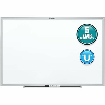 Quartet Classic Magnetic Whiteboard - 24" (2 ft) Width x 18" (1.5 ft) Height - White Painted Steel Surface - Silver Aluminum Frame - Horizontal/Vertical - Magnetic - 1 Each