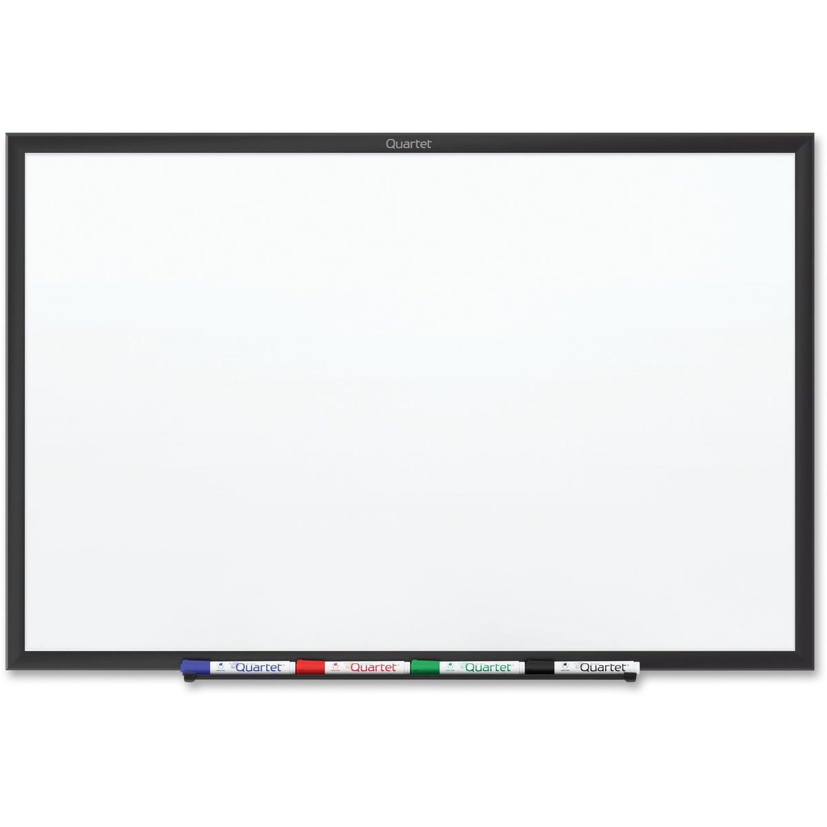 Quartet Classic Magnetic Whiteboard - 24" (2 ft) Width x 18" (1.5 ft) Height - White Painted Steel Surface - Black Aluminum Frame - Horizontal/Vertical - Magnetic - 1 Each