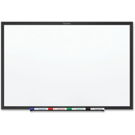 Quartet Classic Magnetic Whiteboard - 24" (2 ft) Width x 18" (1.5 ft) Height - White Painted Steel Surface - Black Aluminum Frame - Horizontal/Vertical - Magnetic - 1 Each