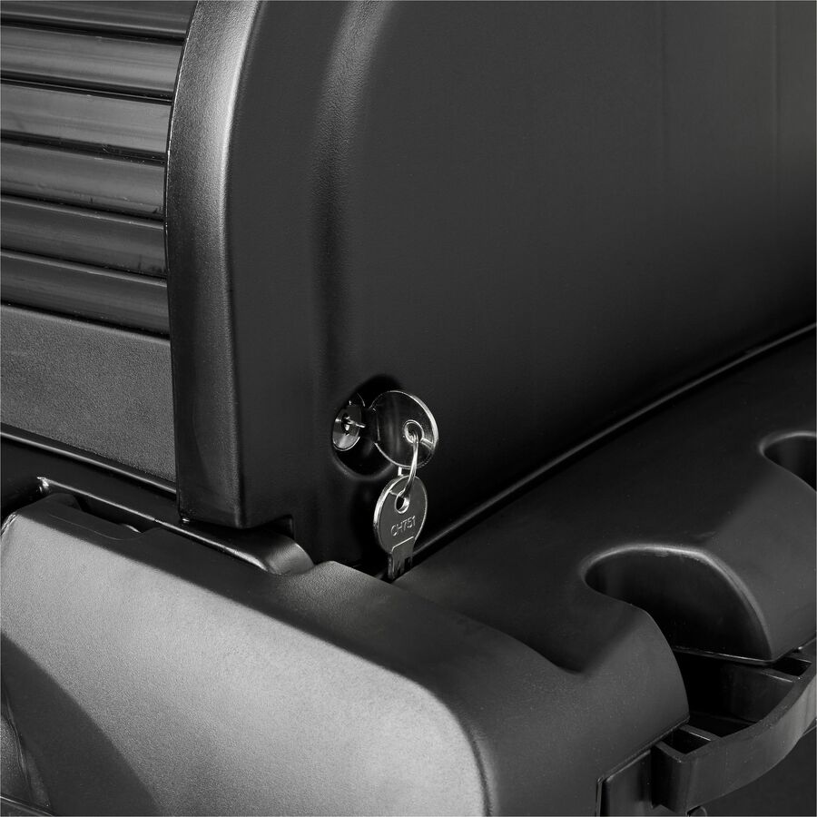 Rubbermaid Commercial High Security Cleaning Cart - Aluminum, Plastic - x 22" Width x 48.3" Depth x 53.5" Height - Black - 1 Each