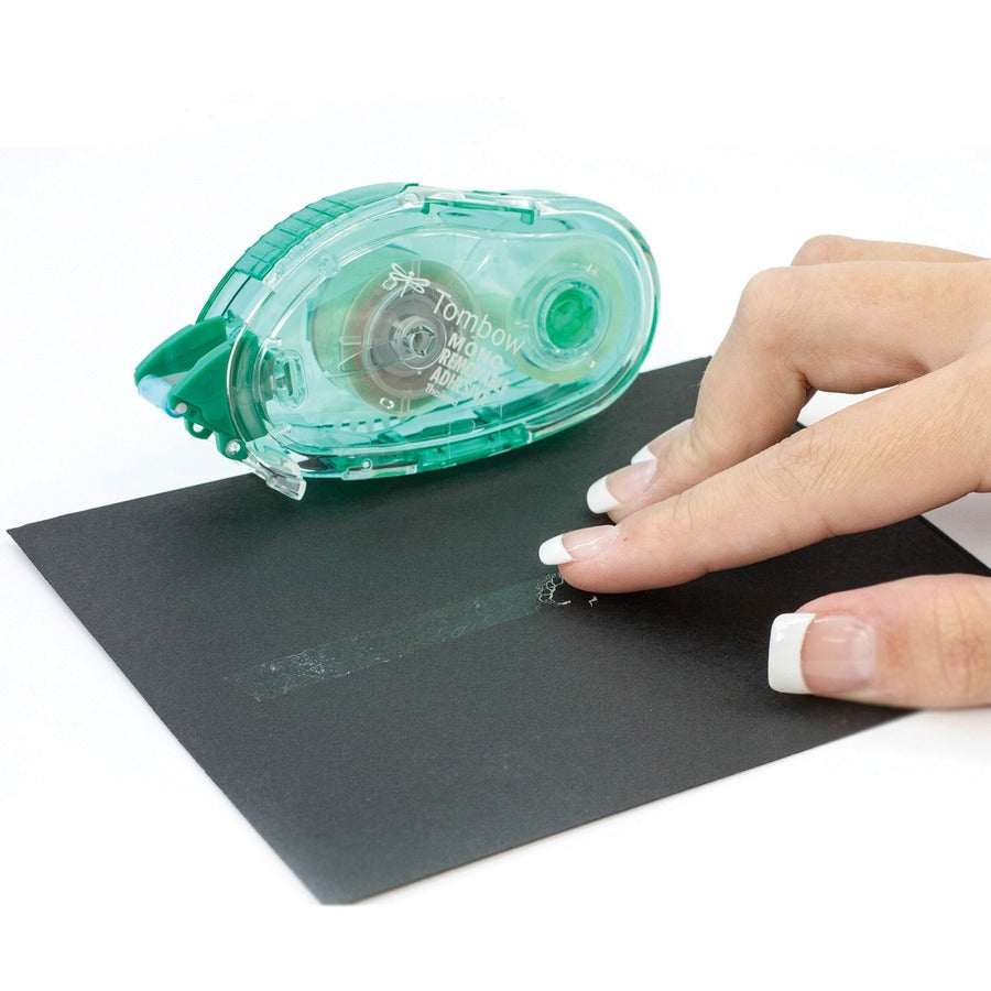 Tombow Mono Removable Adhesive Applicator - Clear Dispenser - Tear Proof - 13.12 yd x 0.33"