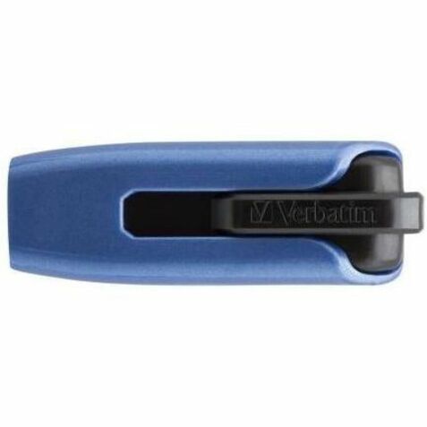 Verbatim 128GB Store 'n' Go V3 Max USB 3.0 Flash Drive - Blue - 128 GB - USB 3.0 - 175 MB/s Read Speed - 80 MB/s Write Speed - Blue, Black - Lifetime Warranty - 1 Each