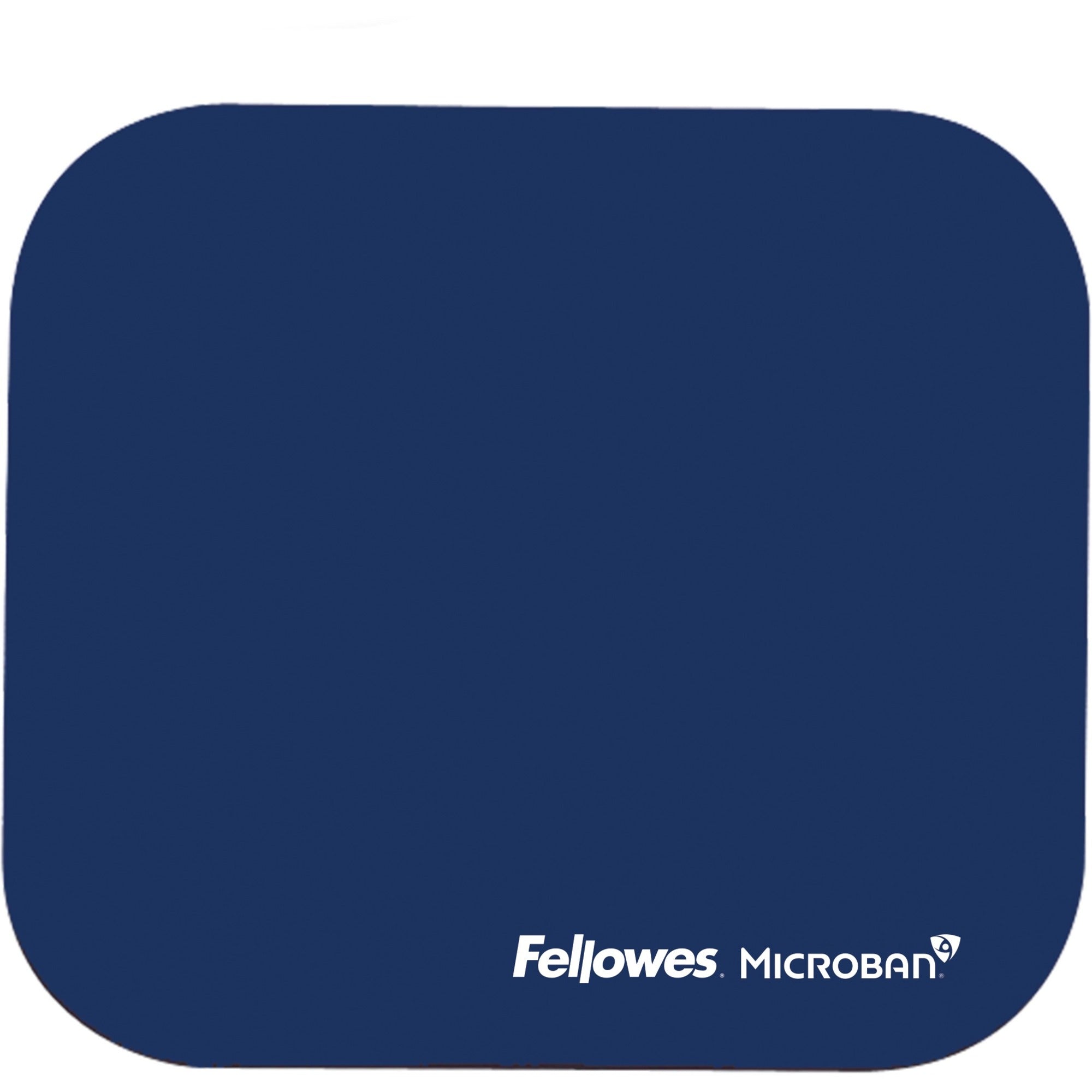 Fellowes Microban Mouse Pad - 8" Height x 9" Width x 0.13" Depth - Blue - Rubber - Wear Resistant, Tear Resistant, Skid Proof - 1 Each