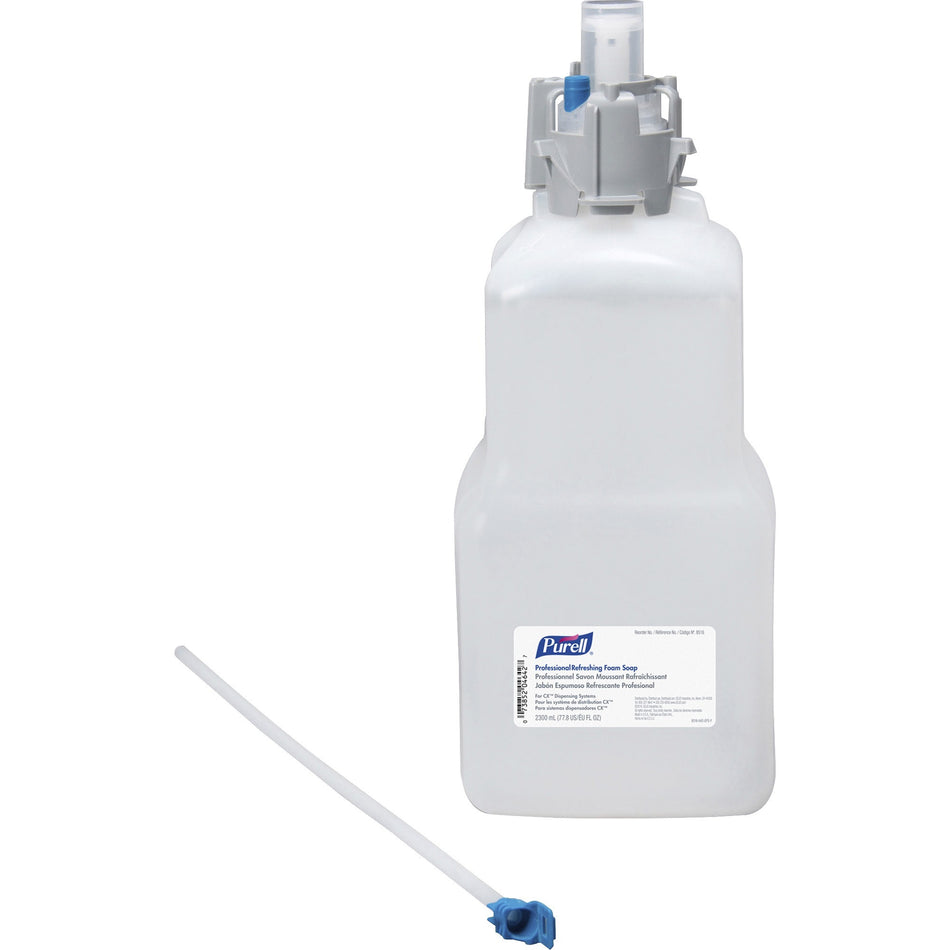 PURELL® 2.3L Refill Professional Refreshing Foam Soap - Pomegranate Scent - 2.43 quart - Hand - Moisturizing - Blue - Dye-free, Paraben-free, Bio-based, Pleasant Scent - 1 Each