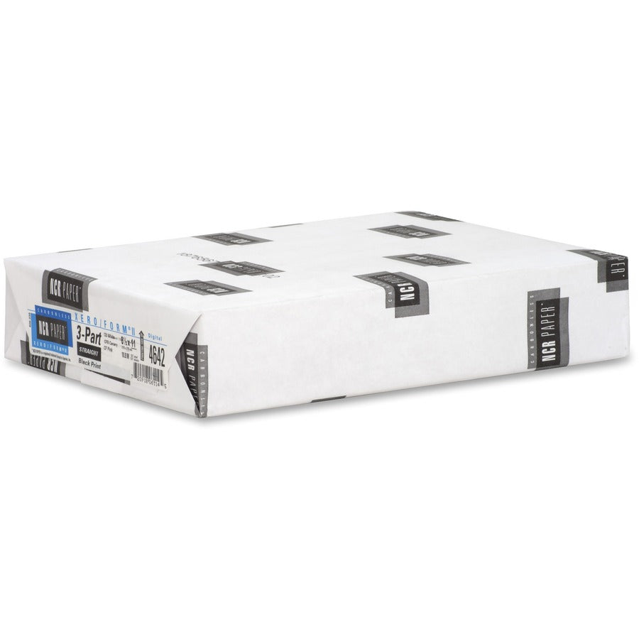 NCR Paper Zero/Form II 3-part Carbonless Paper - Assorted - Letter - 8 1/2" x 11" - Smooth - Precollated - Bright White, Canary, Pink - 3/Set - 167 / Pack