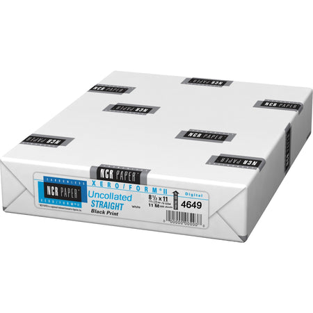 NCR Paper Xero/Form II Carbonless Uncollated Paper - White - Letter - 8 1/2" x 11" - Smooth - White - 500 / Pack
