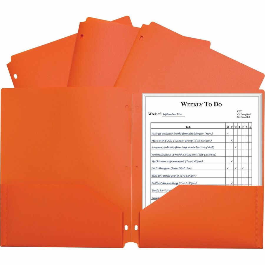 C-Line Letter Portfolio - 8 1/2" x 11" - 2 Pocket(s) - Assorted - Heavyweight - 1 Each