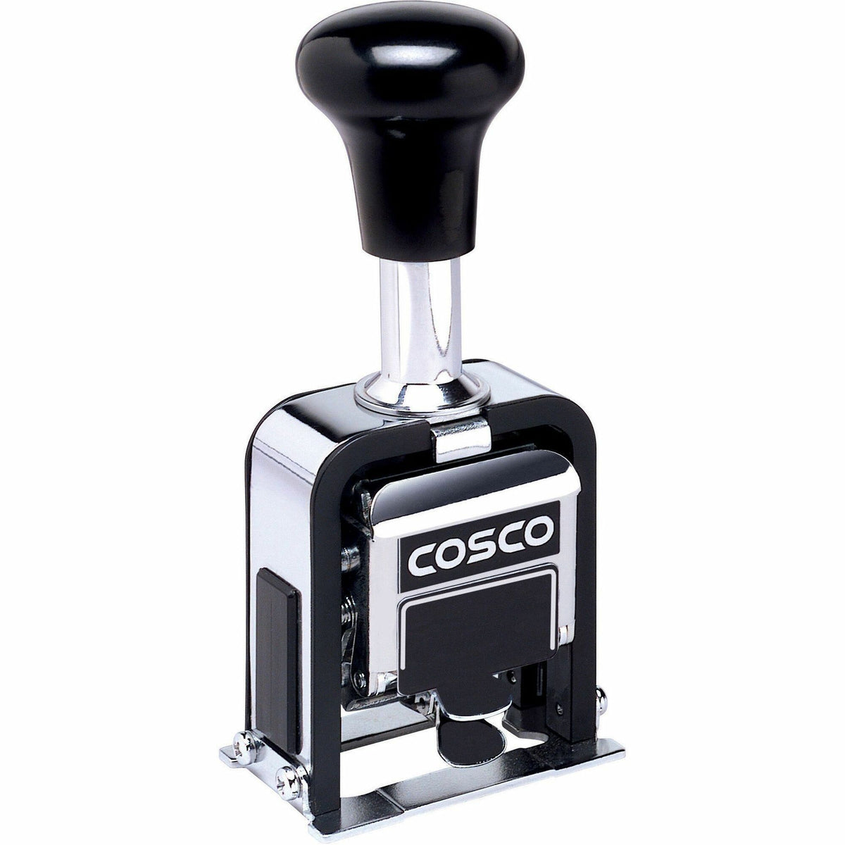 Cosco Self-inking Automatic Numbering Machine - Number Stamp - 6 Bands - Black - 1 Each