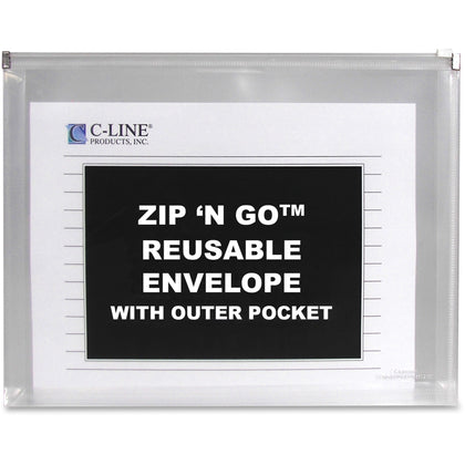 C-Line Zip ’N Go Letter Expanding File: Clear Heavyweight - 3/Pack - Organizer/Zip Binders