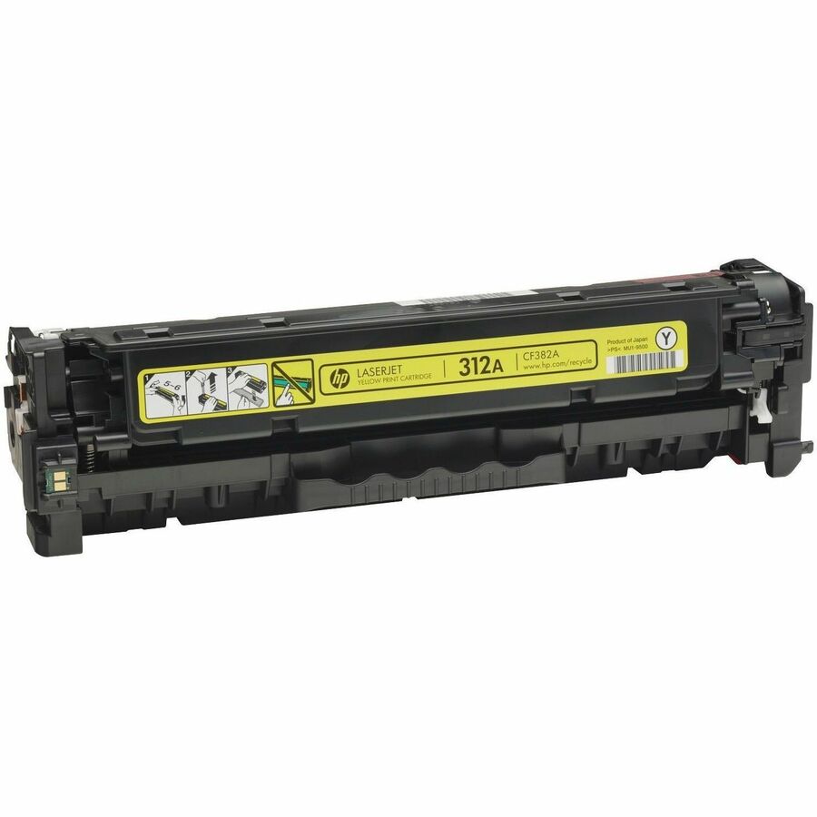 HP 312A (CF382A) Original Laser Toner Cartridge - Single Pack - Yellow - 1 Each - Alternate-Image1