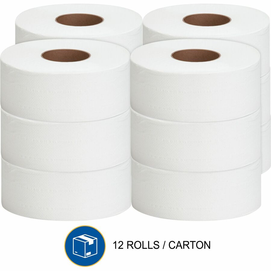 Genuine Joe Jumbo Roll Bath Tissues - Alternate-Image1