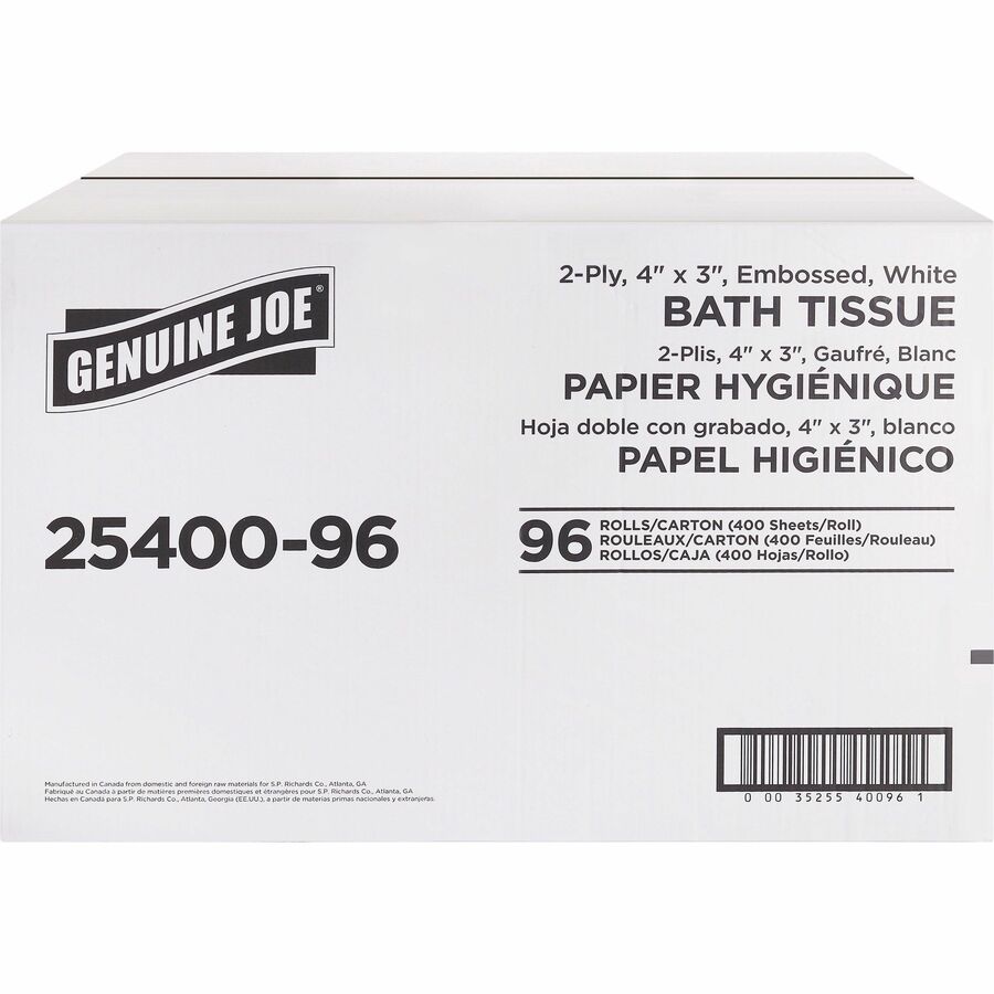 Genuine Joe 2-ply Standard Bath Tissue Rolls - Right