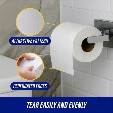Genuine Joe 2-ply Standard Bath Tissue Rolls - Alternate-Image2