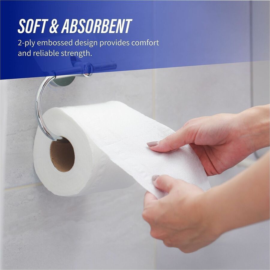 Genuine Joe 2-ply Standard Bath Tissue Rolls - Alternate-Image1