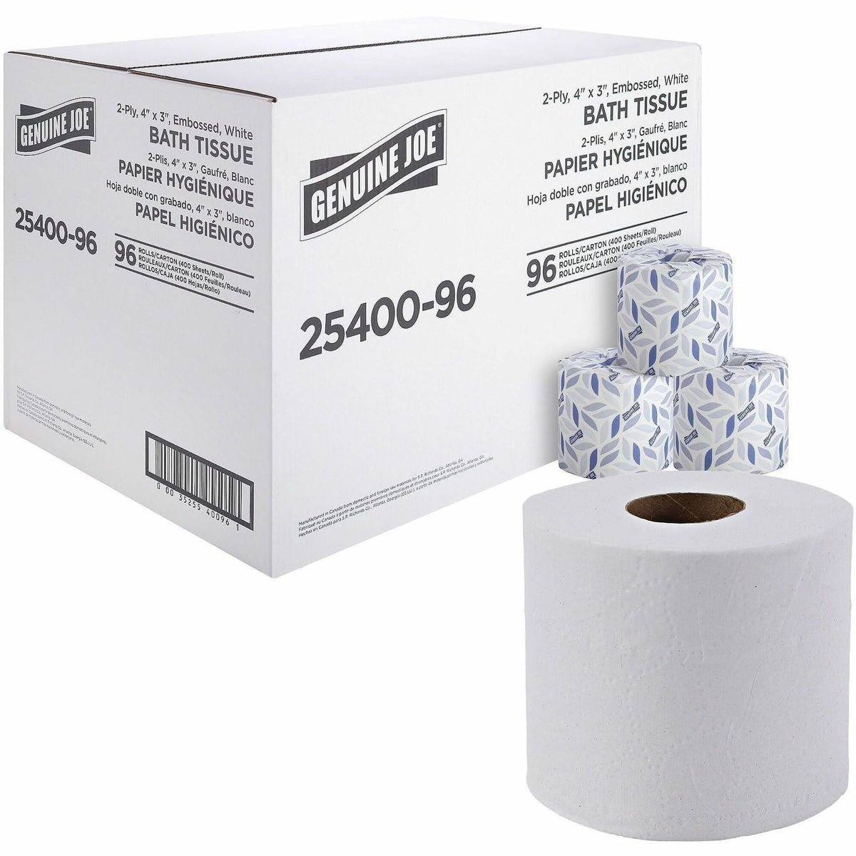 Genuine Joe 2-ply Standard Bath Tissue Rolls - 2000
